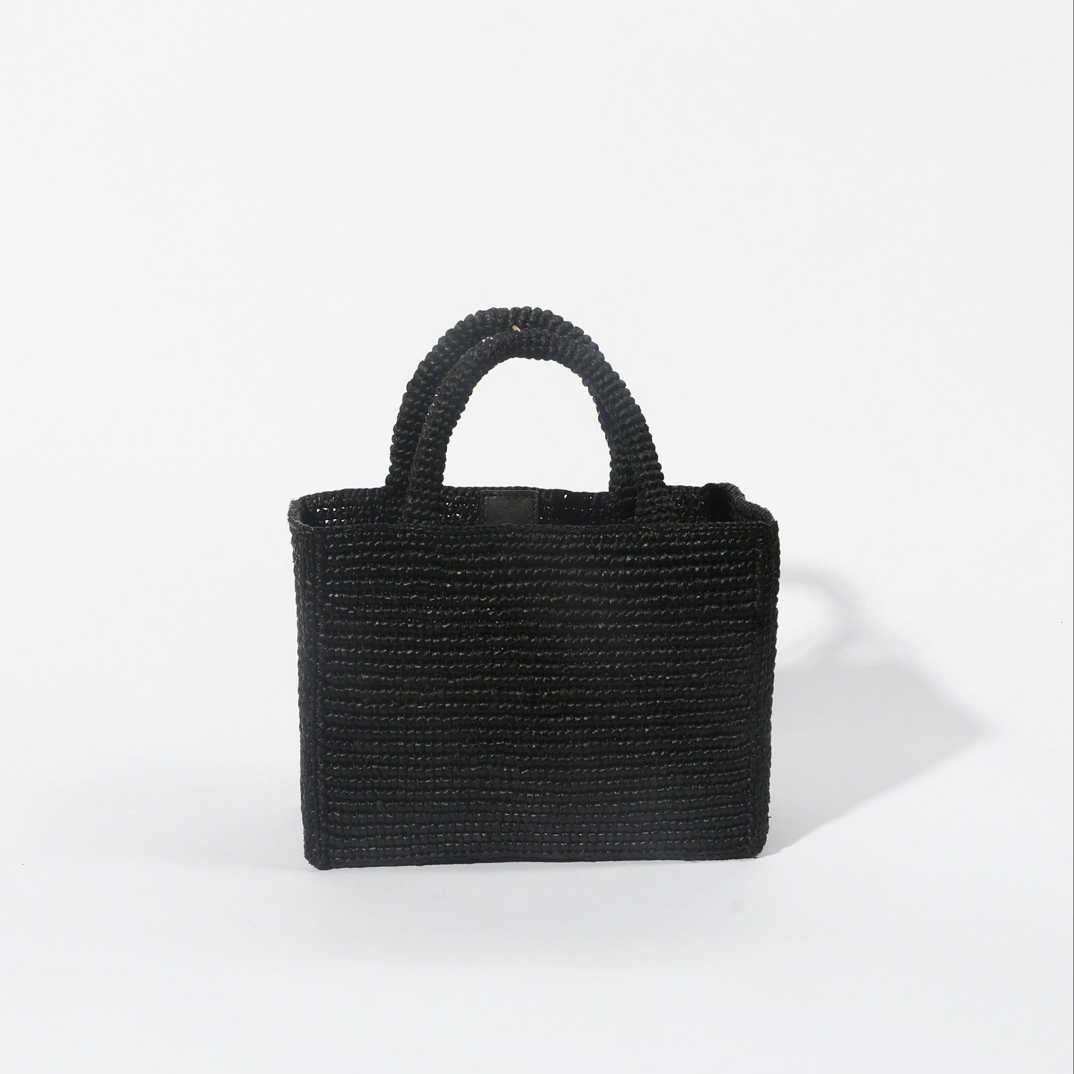 The Sur Mini Tote in Black raffia — Cabana Twentynine