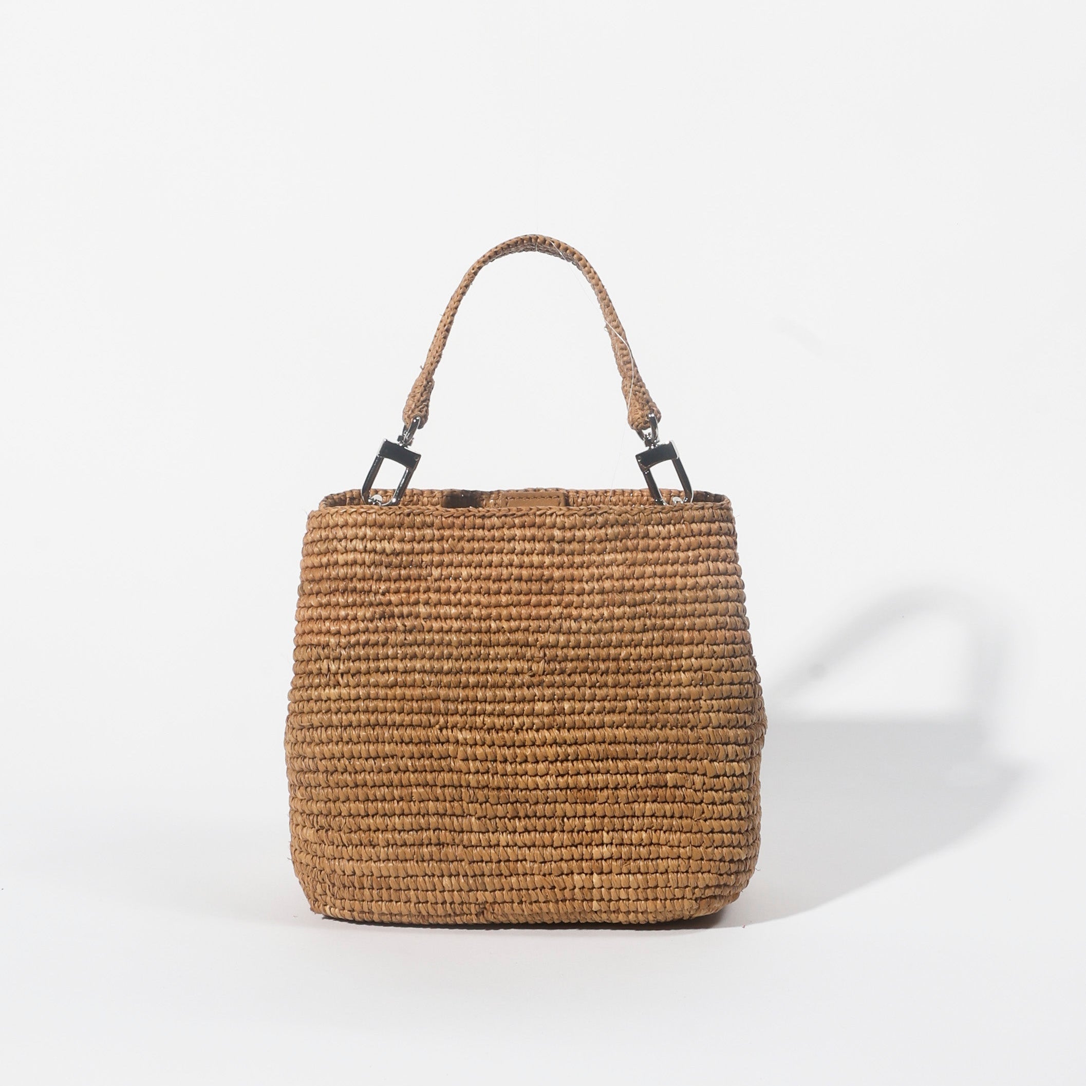The Sur Mini Tote in Tea raffia — Cabana Twentynine